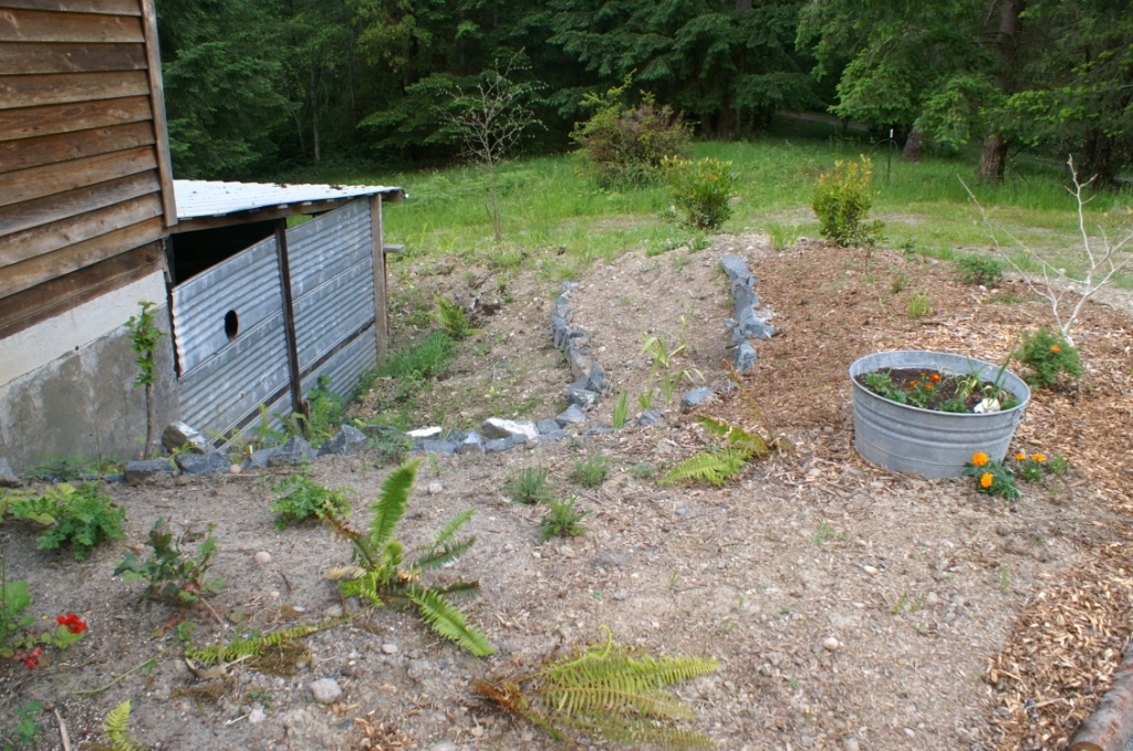 completed wall with plant bed completed wall with plant bed